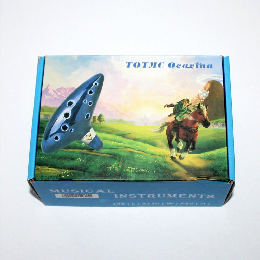 Zelda Ocarina 12 hole blue ceramic TOTMC Alto C musical instrument